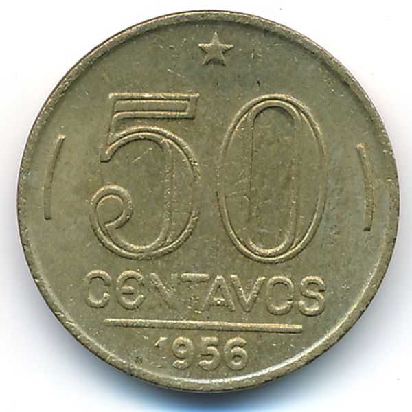 Бразилия, 50 сентаво (1956 г.)