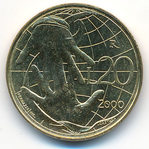 Сан-Марино, 20 лир (2000 г.)