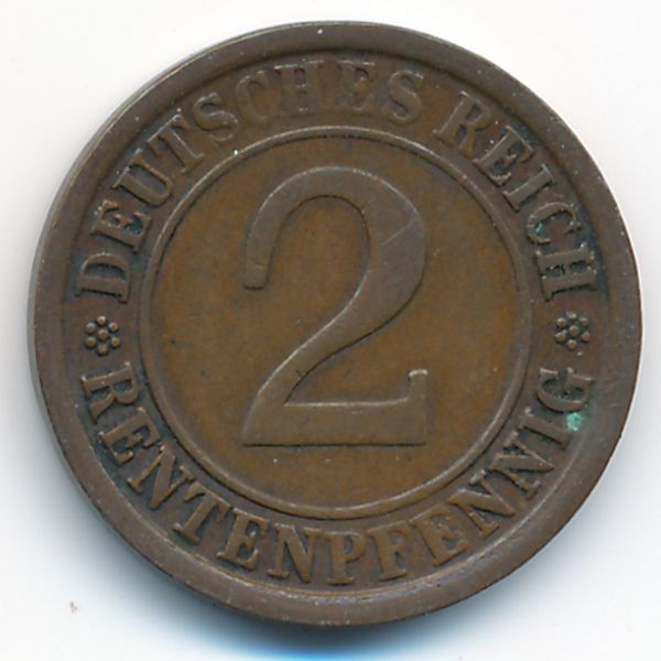 Веймарская республика, 2 рентенпфеннига (1924 г.)