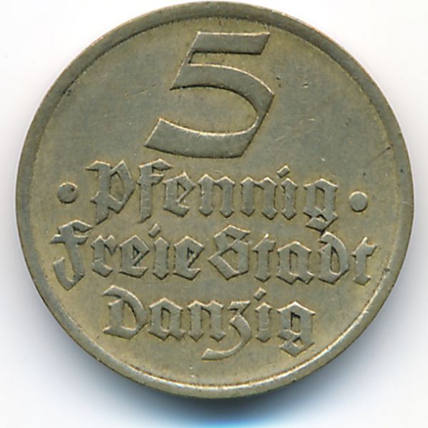 Данциг, 5 пфеннигов (1932 г.)