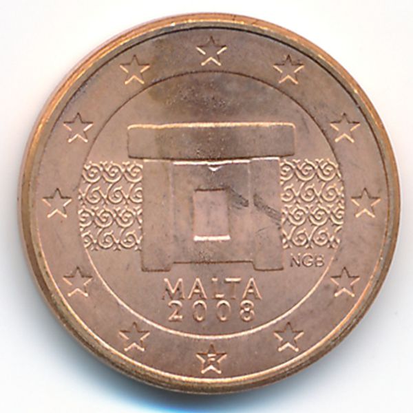 Мальта, 1 евроцент (2008 г.)