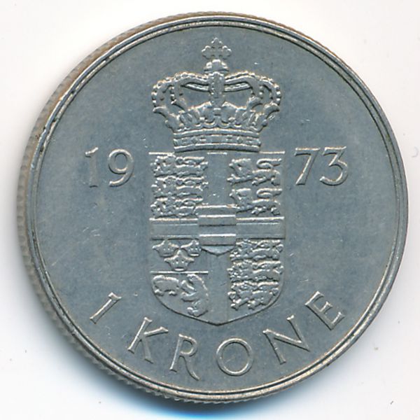 Дания, 1 крона (1973 г.)