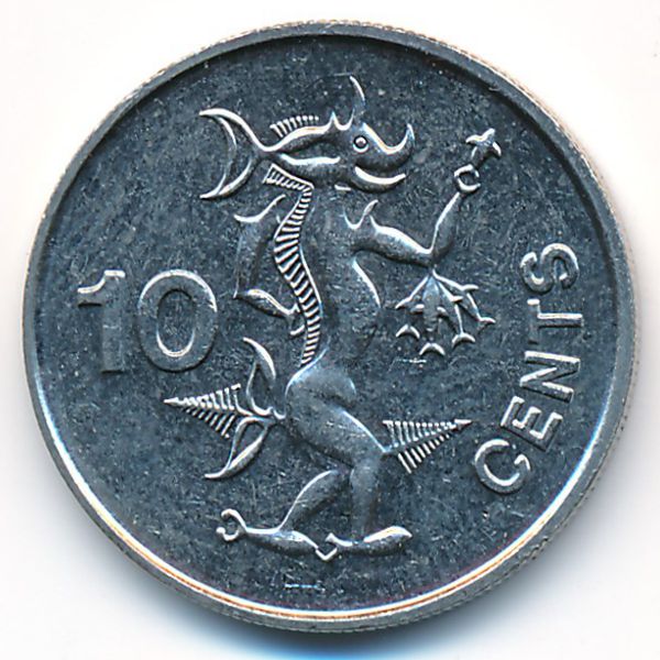 Соломоновы острова, 10 центов (1988 г.)