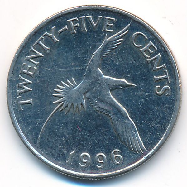 Бермудские острова, 25 центов (1996 г.)