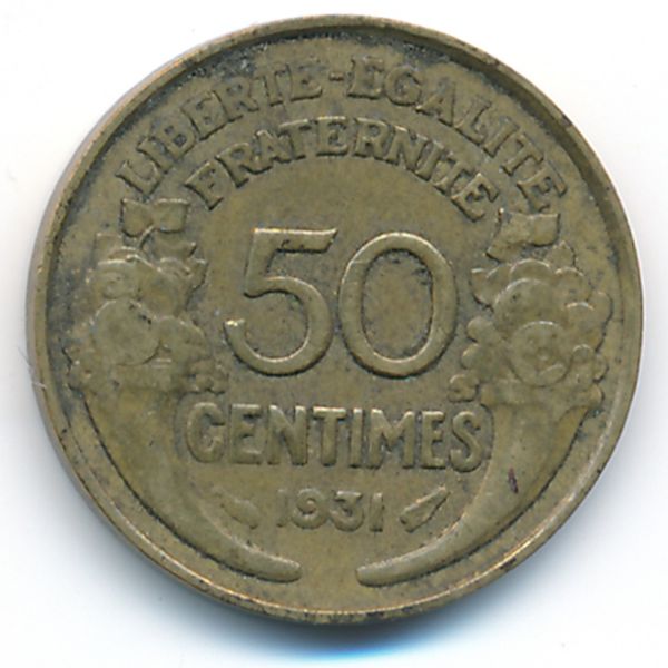 Франция, 50 сентим (1931 г.)