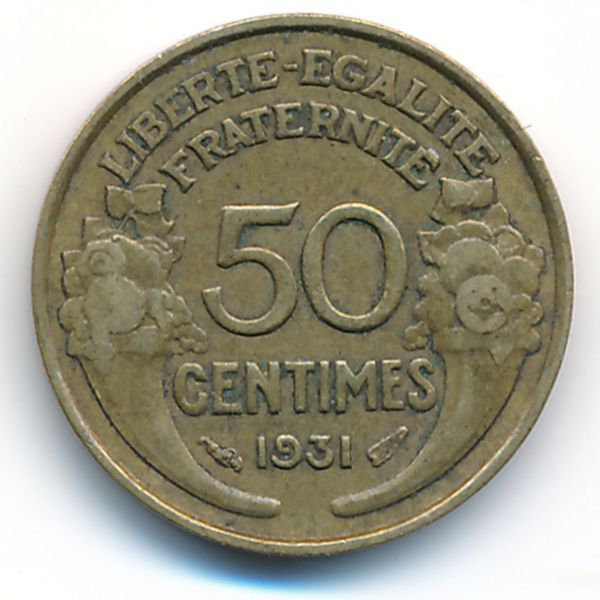 Франция, 50 сентим (1931 г.)