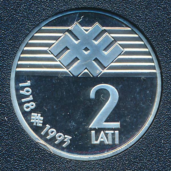 Латвия, 2 лата (1993 г.)