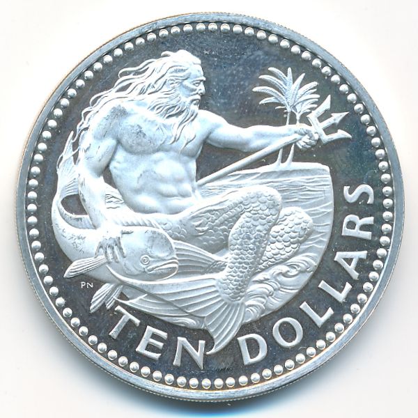 Барбадос, 10 долларов (1974 г.)