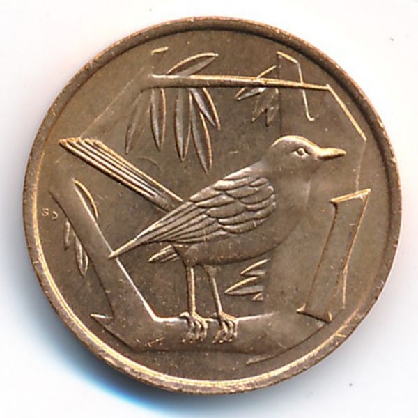 Каймановы острова, 1 цент (1977 г.)