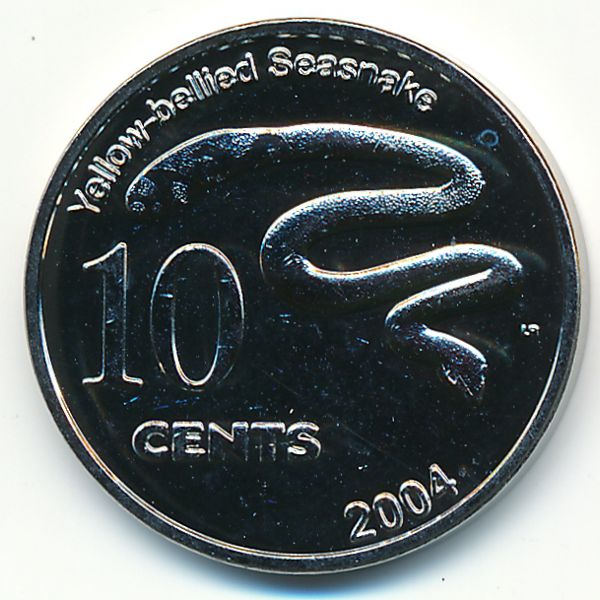 Кокосовые острова., 10 центов (2004 г.)