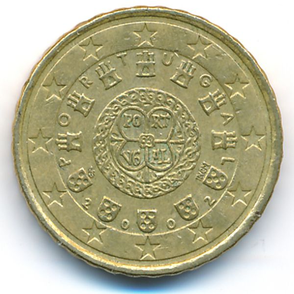 Португалия, 10 евроцентов (2002 г.)