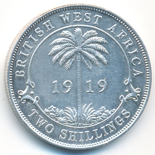Британская Западная Африка, 2 шиллинга (1919 г.)