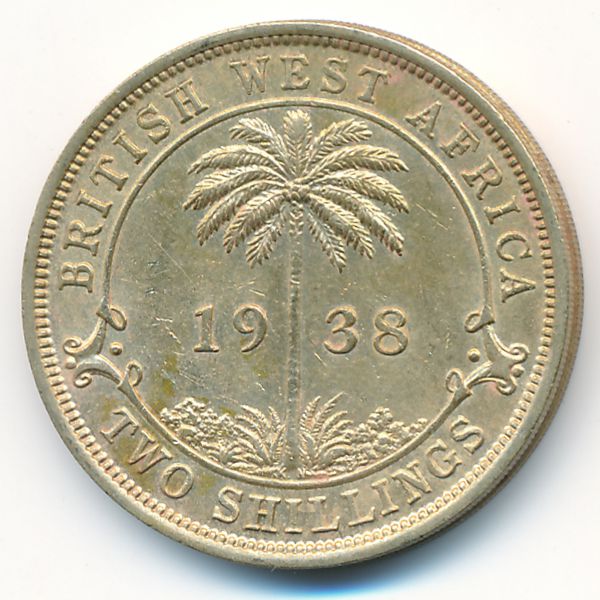 Британская Западная Африка, 2 шиллинга (1938 г.)
