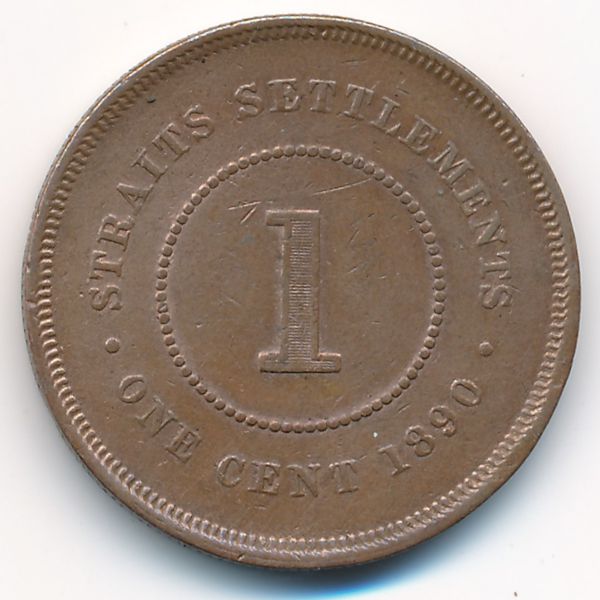 Стрейтс-Сетлментс, 1 цент (1890 г.)
