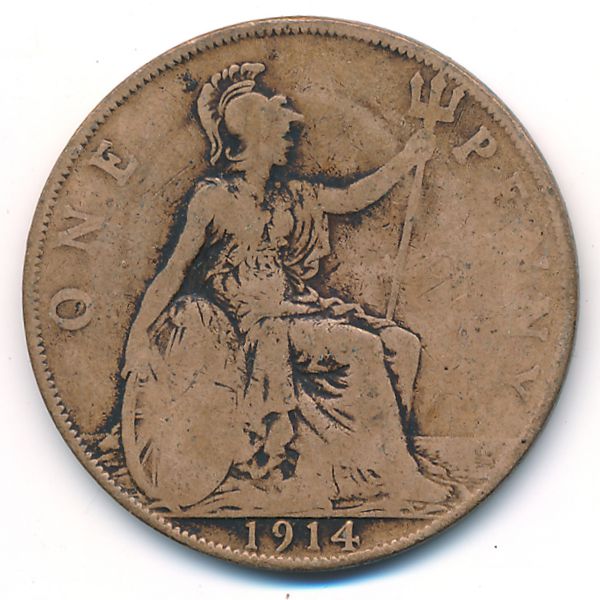 Великобритания, 1 пенни (1914 г.)