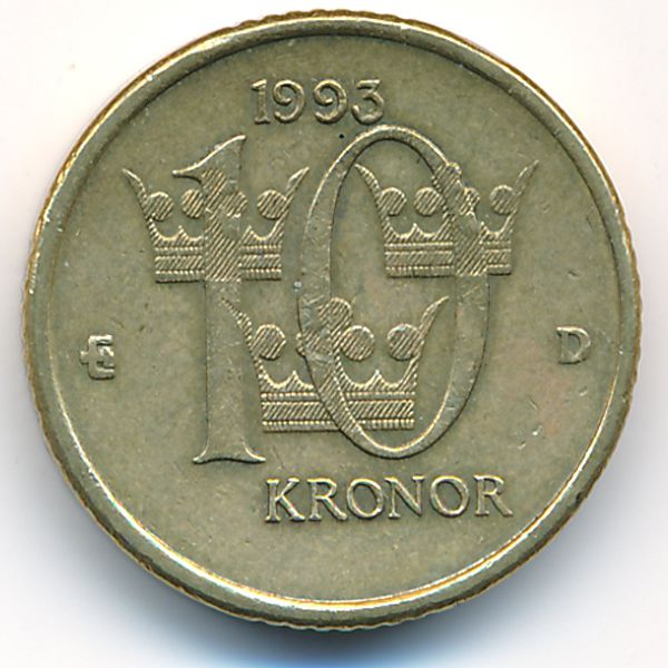 Швеция, 10 крон (1993 г.)