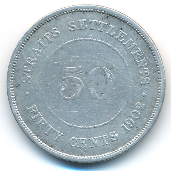 Стрейтс-Сетлментс, 50 центов (1902 г.)