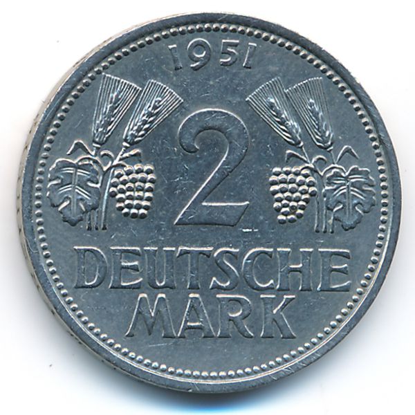 ФРГ, 2 марки (1951 г.)