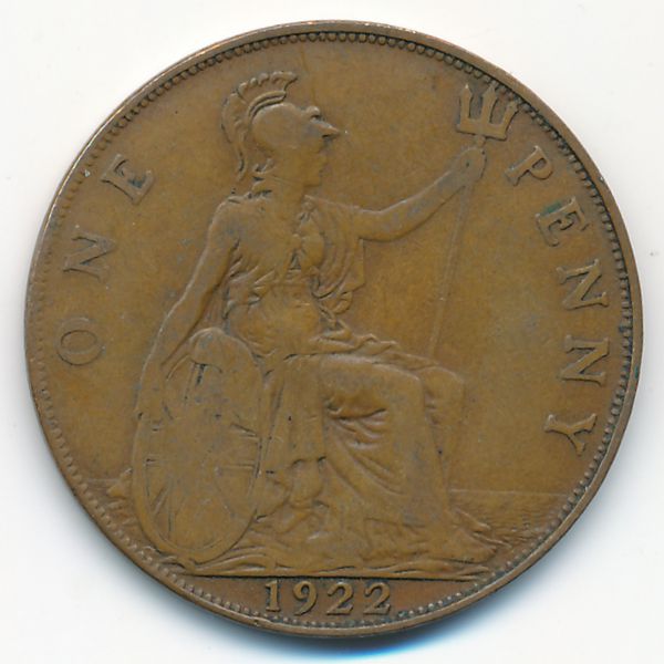 Великобритания, 1 пенни (1922 г.)
