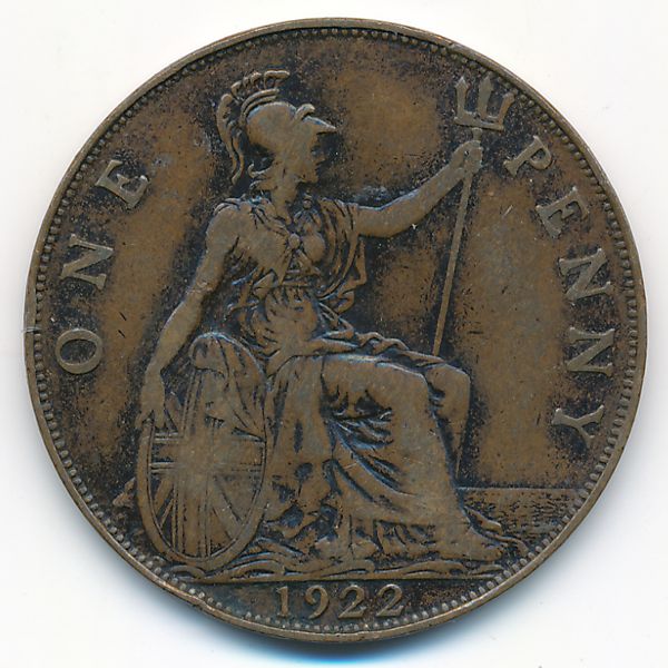 Великобритания, 1 пенни (1922 г.)