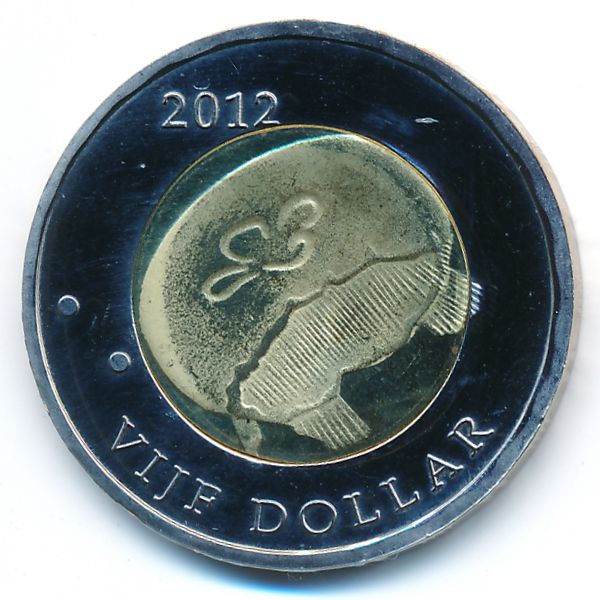 Остров Святого Евстафия., 5 долларов (2012 г.)
