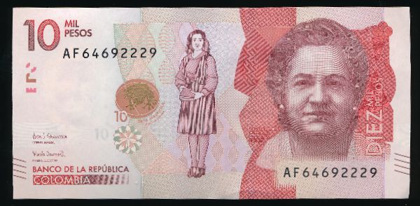 Колумбия, 10000 песо (2018 г.)