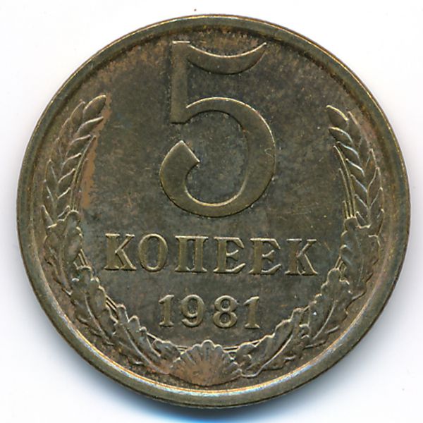 СССР, 5 копеек (1981 г.)