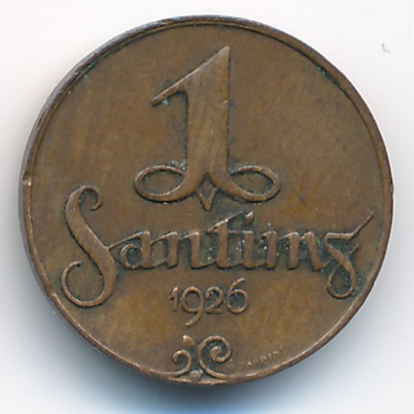 Латвия, 1 сантим (1926 г.)