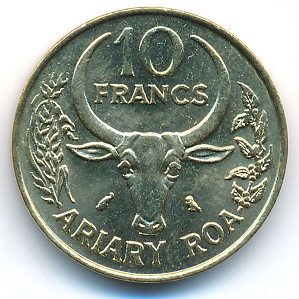 Мадагаскар, 10 франков (1989 г.)