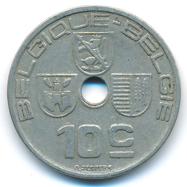 Бельгия, 10 сентим (1938 г.)