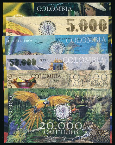 Колумбия., Набор банкнот (2013 г.)