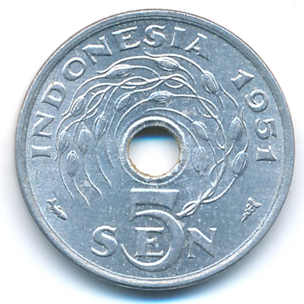 Индонезия, 5 сен (1951 г.)