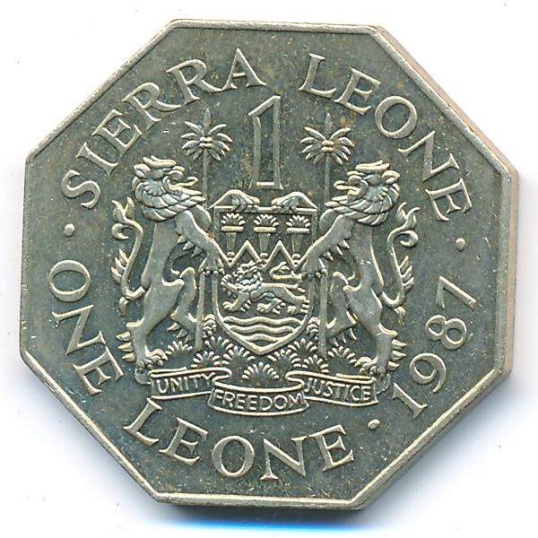 Сьерра-Леоне, 1 леоне (1987 г.)