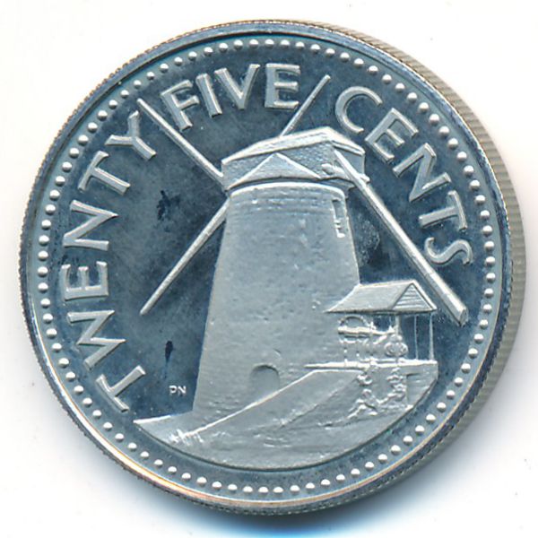 Барбадос, 25 центов (1973 г.)