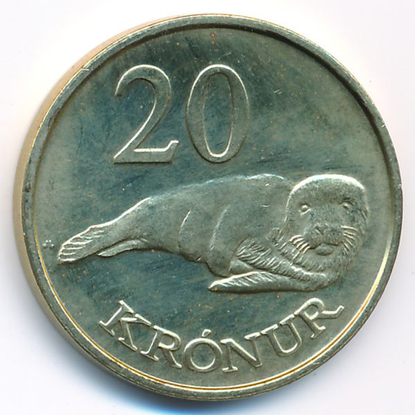 Фарерские острова., 20 крон (2011 г.)