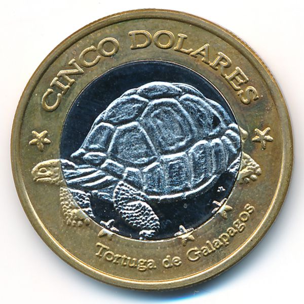 Галапагосские острова., 5 доларов (2008 г.)