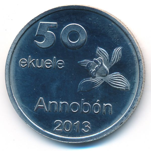 Остров Аннобон., 50 экуэле (2013 г.)