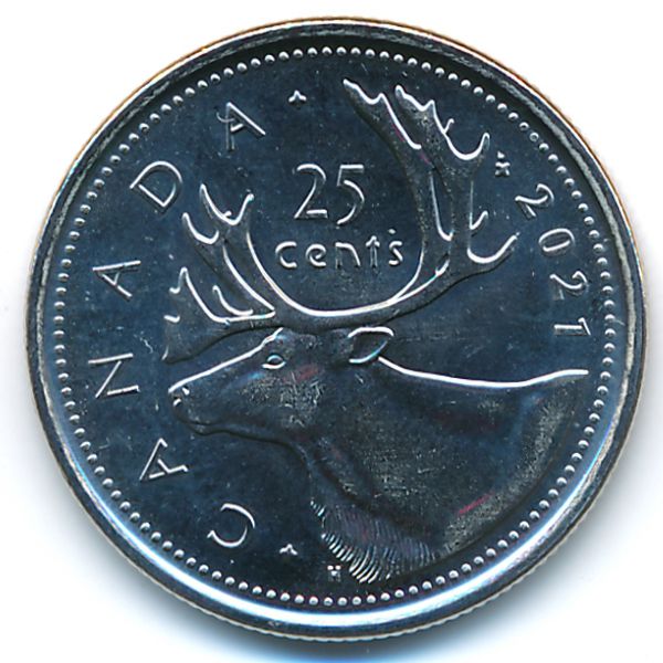Канада, 25 центов (2021 г.)