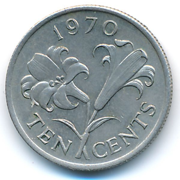 Бермудские острова, 10 центов (1970 г.)