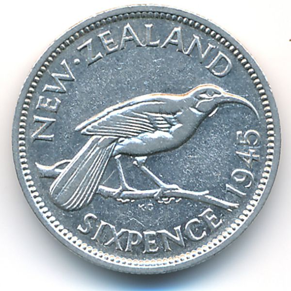 Новая Зеландия, 6 пенсов (1945 г.)