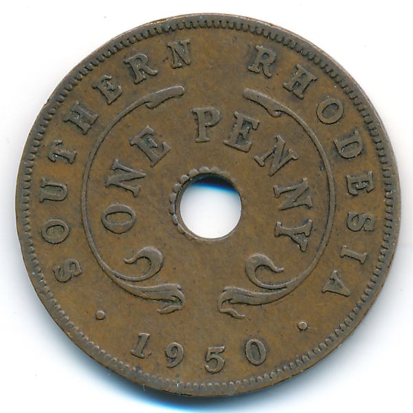 Южная Родезия, 1 пенни (1950 г.)