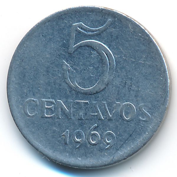 Бразилия, 5 сентаво (1969 г.)