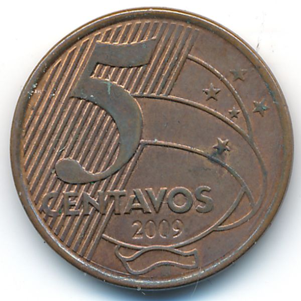 Бразилия, 5 сентаво (2009 г.)