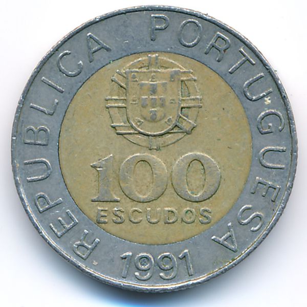 Португалия, 100 эскудо (1991 г.)