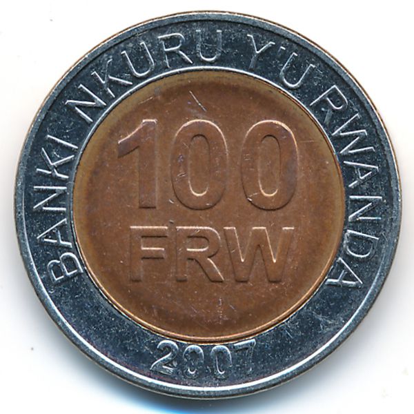 Руанда, 100 франков (2007 г.)