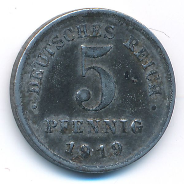 Германия, 5 пфеннигов (1919 г.)