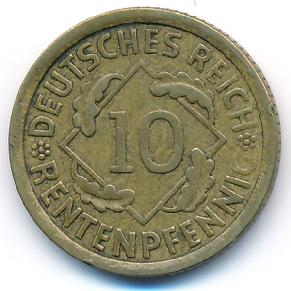 Веймарская республика, 10 рентенпфеннигов (1924 г.)