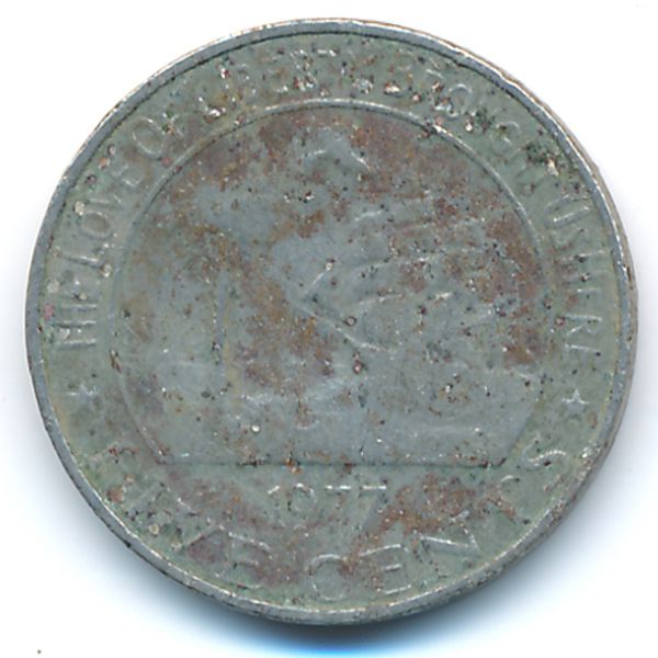Либерия, 5 центов (1977 г.)