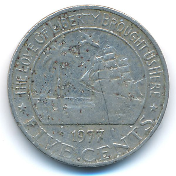 Либерия, 5 центов (1977 г.)
