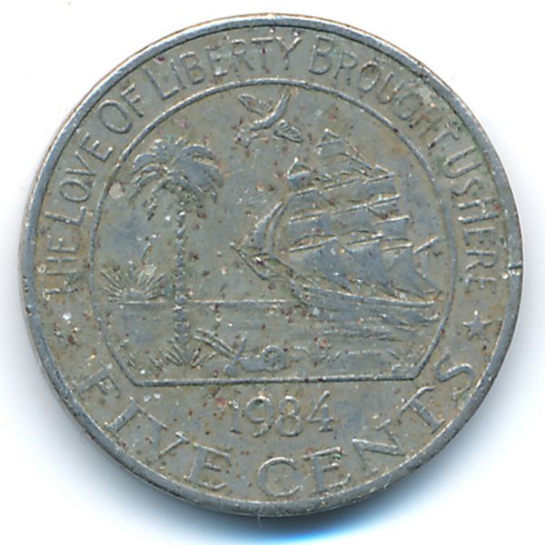 Либерия, 5 центов (1984 г.)